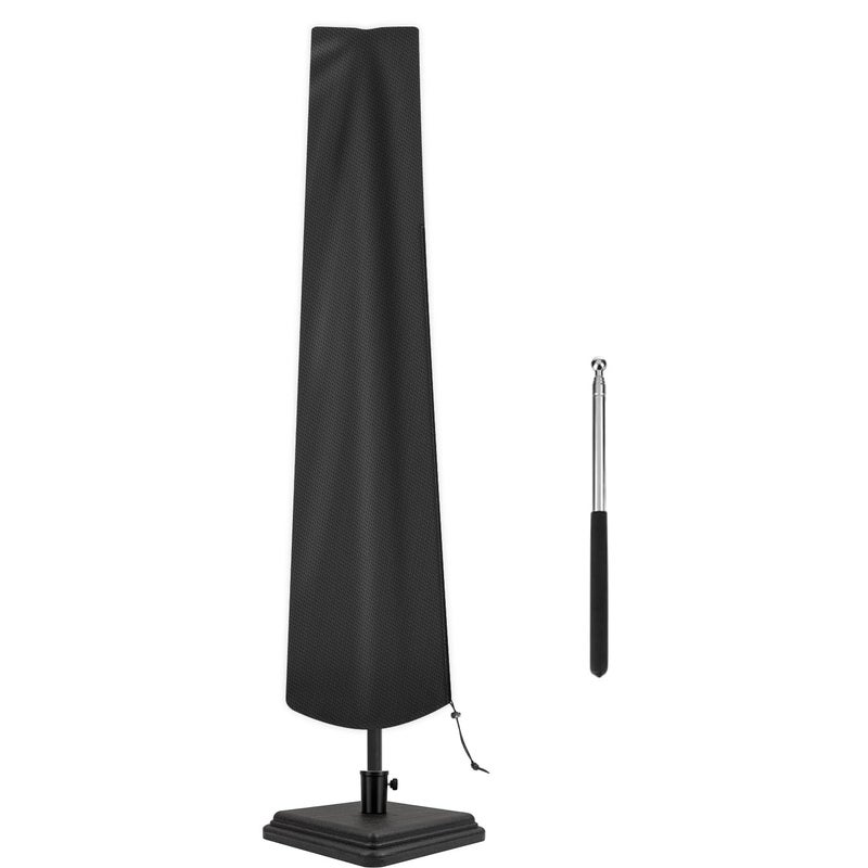 CATOTEL Patio Umbrella Cover Waterproof Umbrella Covers for Outdoor Umbrellas for 7 to 9Ft Umbrellas Protective Garden Market Parasol Umbrellas with Zipper and Rod  Black - Image 1